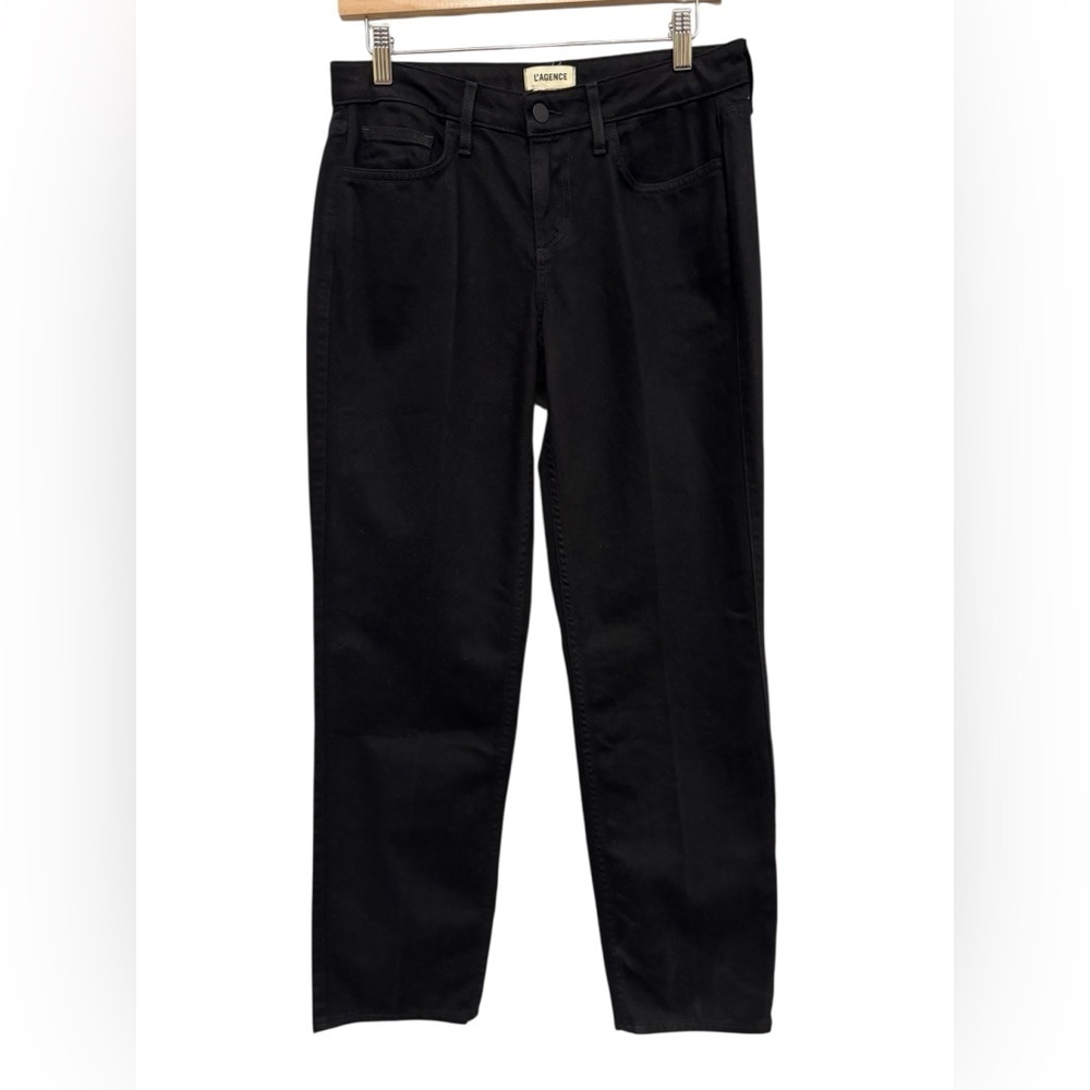 L'AGENCE Nevia Black Straight Leg Jeans